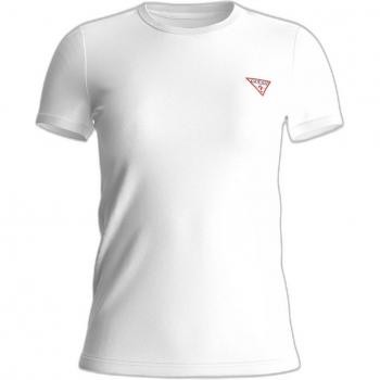 Guess Women's Slim Fit Stretch T-Shirt with Mini Triangle Logo