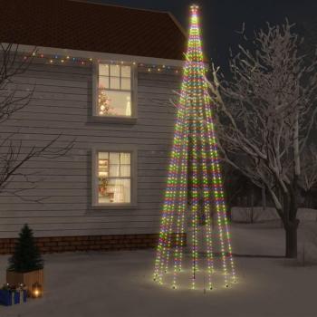 Árbol de Navidad Artificial con Pincho 1134 Luces LED Multicolor Altura 800 cm