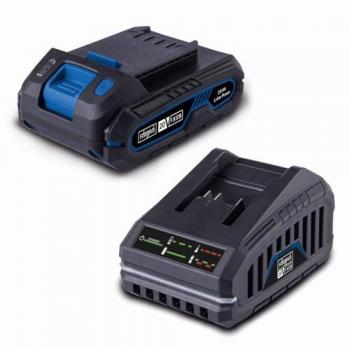 Kit de Inicio Scheppach 20V IXES con Batería de 2.0Ah y Cargador Rápido 2.4A - SBSK2.0