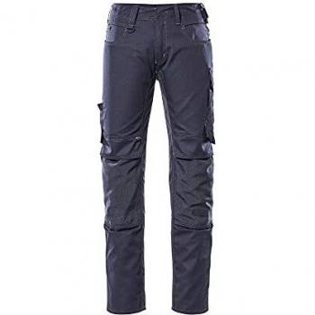 MASCOT Unique 12779 Pantalón de Trabajo Unisex, cintura 37 plg, pierna 82 cm, Azul marino oscuro, Algodón y poliéster, tamaño 46
