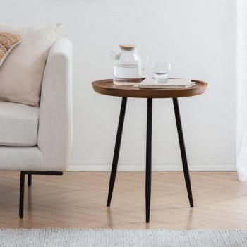 Chervey Tri Pin Side Table - Walnut / 58.5cm