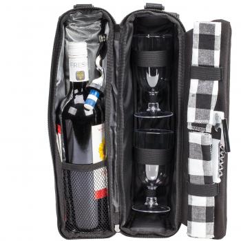 ALLCAMP Deluxe Wine Bag Cooler con Accesorios para el Vino, Wine Carrier Tote Bag para Dos Personas