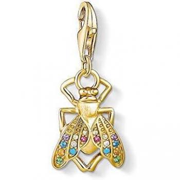 Colgante Charm Mosca de Plata con Baño de Oro de 18K Thomas Sabo 1809-488-7