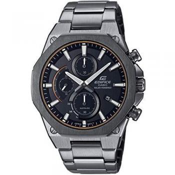 Casio Edifice Premium Solar Chronograph Men's Watch with Sapphire Crystal and Grey Dial