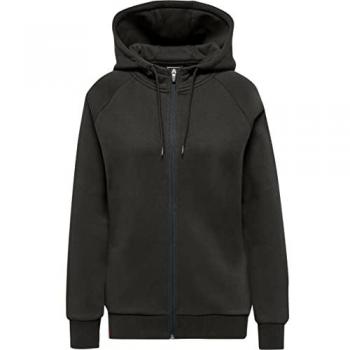 Sudadera con cremallera Hummel Red Heavy para mujer con capuz y fecho de correr