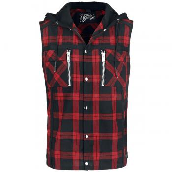 Vixxsin Eetu Shirt Hombre Camisa Manga Corta Negro/Rojo M 100% poliacrílico Regular