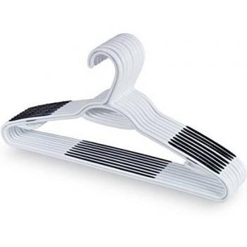 Domopak Living 8001410073716 Set 8 Percha, plástico, Blanco, 0,8 x 42 x 21,5 cm