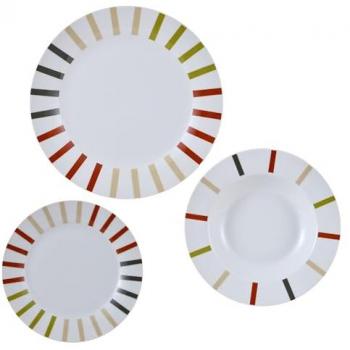 Set 12 Piezas de Vajilla de Porcelana Safari Benetton