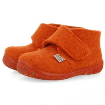 Zapatillas de casa abotinadas para bebé niña Gioseppo Scipio con cierre ajustable, Naranja, EU 24
