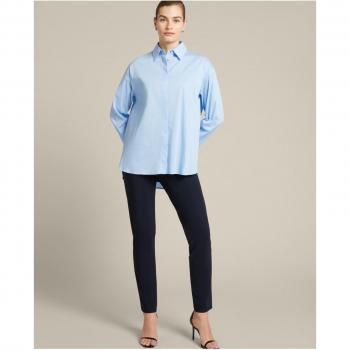 Pantalón pitillo de mujer slim con trabillas en la cintura