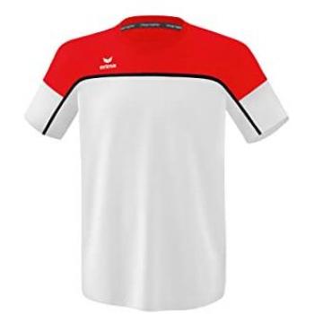 Camiseta de Manga Corta Funcional Unisex Erima Change para Niños - Blanco/Rojo/Negro