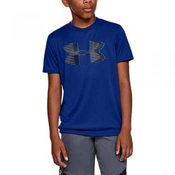 Under Armour Tech Big Logo Solid Camisa, Niños, Azul, S