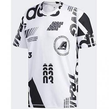 adidas Daily AOP tee Camiseta, Hombre, Blanco, S
