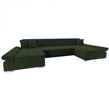 Sofá rinconero Comfivo 155 con función de descanso, caja de ropa de cama, dimensiones 360 x 75 x 160 cm