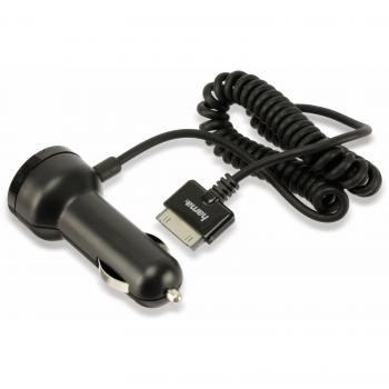 Hama Cargador de Coche 30 pins 1A 12-24V para iPhone 3/4/iPod/iPad - Negro