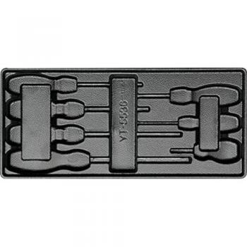 Relleno de espuma YATO YT-55361 para caja de exposición, bandeja de plástico para 7 destornilladores Phillips