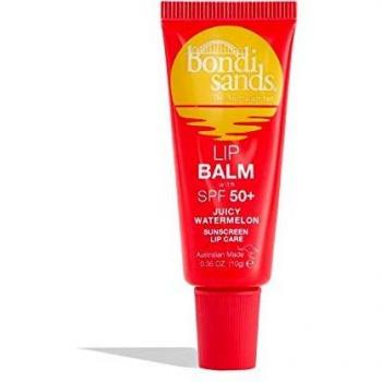 Bondi Sands Juicy Watermelon Lip Balm with SPF 50+ | Nourishing Formula Locks in Moisture + Provides UVA+UVB Protection, Enriched with Shea Butter, Jojoba Oil, & Vitamin E, Vegan + Cruelty Free | 10g