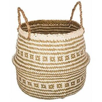 Cesto Plegable de Mimbre - Ø 35 x H. 40 cm - Marrón