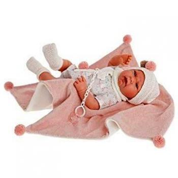 Muñeca Lea conjunto conejitos y manta de 40 cm