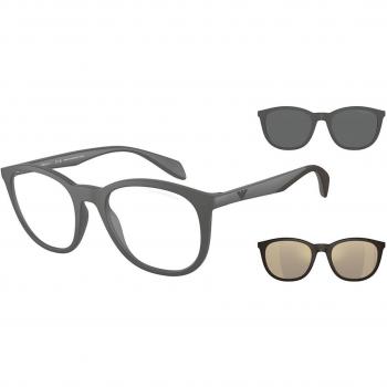 Emporio Armani EA4211F Asian Fit With Clip-On 51261W Armazones y Gafas Recetadas para Hombre Grises