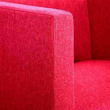 vidaXL Sillón en forma de cubo de tela color vino tinto