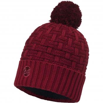 Original Buff - Knitted & Polar Hat Solid Unisex Adulto, talla unica, color Airon Wine/Black