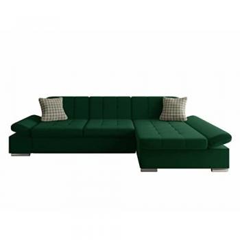 Sofá rinconero Comfivo 152 con función de descanso y caja de ropa de cama, 278x161x76cm