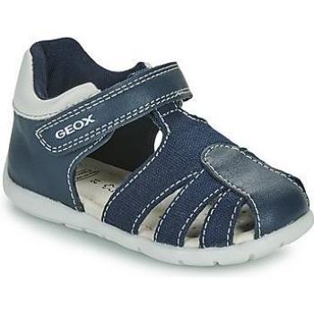 Sandalias Geox Elthan para niño, cierre de velcro, color azul marino/blanco, talla 21