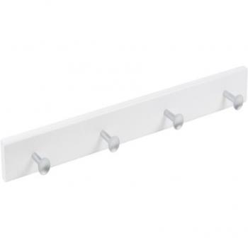 Percha de Pared de Madera Lacada con 4 Pomos Zamak