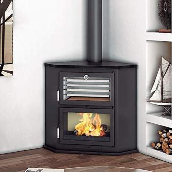ESTUFA DE LEÑA DE RINCON CON HORNO FM MODELO HL-200 R