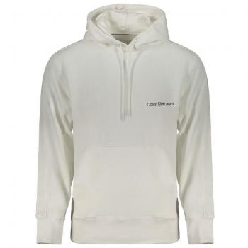 Calvin Klein Eco-Friendly White Logo Hoodie - XL