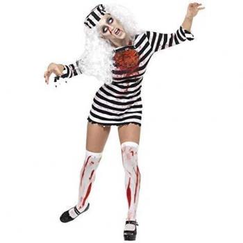 Smiffys Disfraz de Zombi convicta, con Vestido, Pieza de látex y Sombrero