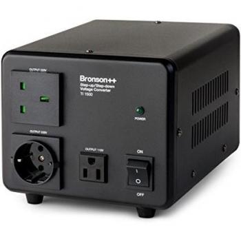 Bronson++ TI 1500 - Transformador de 110 Voltios - Convertidor con núcleo toroidal EEUU 1500 Vatios a Pasos Bronson 110V 1500W