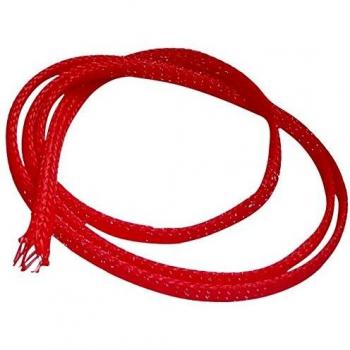 AERZETIX: 4.5 Metros 3mm (2-5) Funda Trenzada para Cables Mangas Trenzadas Color Rojo