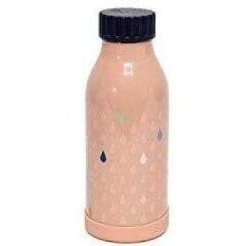 Botella acero inoxidable gotas rosa Petit Monkey