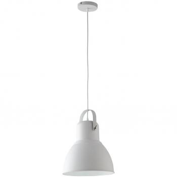Lámpara colgante de techo tipo domo Legend blanca 31,5 cm, níquel, E27