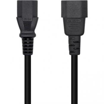Aisens A132-0466 Cable de Alimentación C13 Hembra a C14 Macho 3m Negro