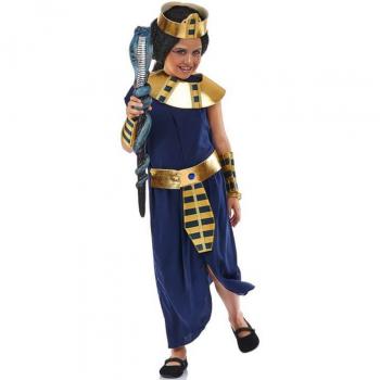 Disfraz de Faraona Azul para Niña