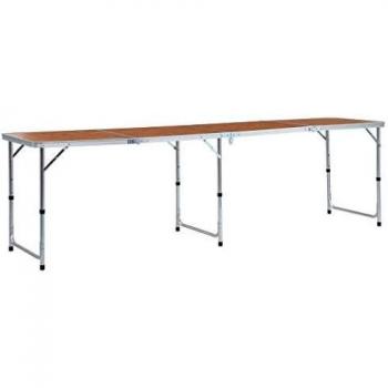 Klappbarer Campingtisch Aluminium 240 x 60 cm