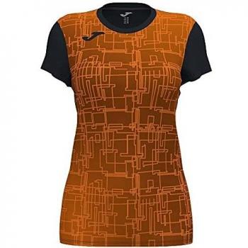 Joma Elite VIII Women's Short Sleeve Running Shirt - Black/Orange