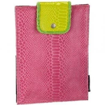 Poodlebags entertainbag - tablet - Snake - pink - Monedero de material sintético mujer, color rosa, talla 19x25x2 cm