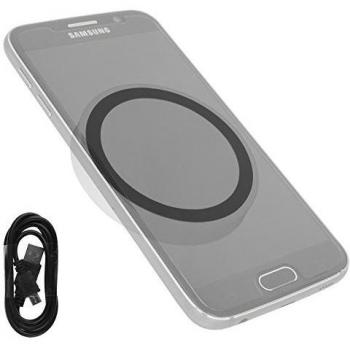 Qi Cargador Inalámbrico Wireless V01 blanco / negro + Cable para Samsung Galaxy S6, S6 Edge, S6 Edge+, S7, S7 Edge - vedi lista!