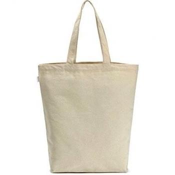 MyLifeUNIT - Bolsas de la compra de lona, 35 x 11 x 37 cm, color natural