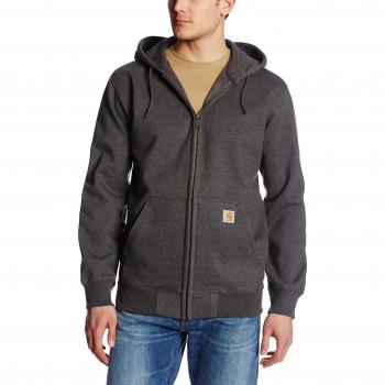 Carhartt Men's XX-Large Heavyweight Hooded Zip-Front Sweatshirt - Carbon Heather Rain Defender