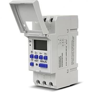 GreenBlue GB104 - Programador eléctrico digital diario semanal tipo carril DIN 16A 250V 240 programas