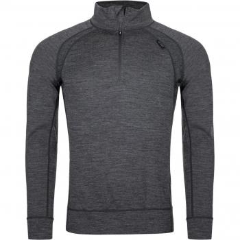 Kilpi Jager Men's Long Sleeve Wool Thermal Base Layer Shirt - Dark Gray