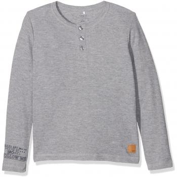 NAME IT Nithedford Ls Top M Nmt, Camisa Manga Larga para Niños, Gris