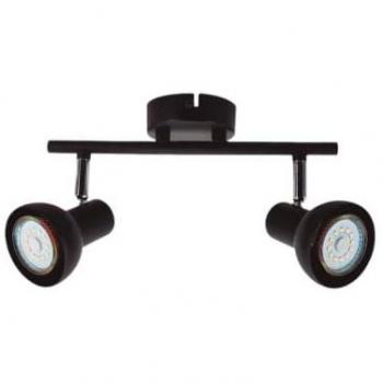Foco de Techo Doble Lineal Kaitola GU10 Negro - Iluminación Focalizada y Adaptable