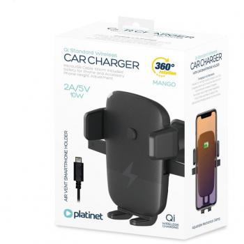 Platinet Mango Wireless Car Phone Mount with 10W Qi Charger