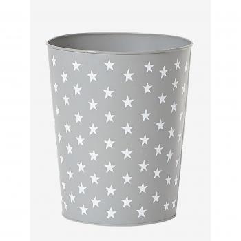 VERTBAUDET Papelera Estrellas Gris Unica